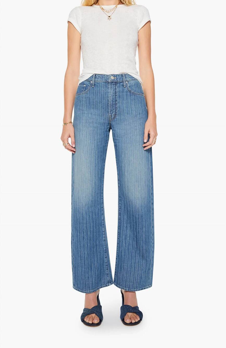 NEW MOTHER women's the lasso sneak jeans in streamline